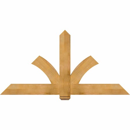 Ekena Millwork Redmond Rough Sawn Timber Gable Bracket, Western Red Cedar, 72"W x 36"H x 2"D x 6"F, 12/12 Pitch GBW072X36X0206RED00RWR